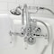 Kingston Brass CA12T1 3-3/8" Tub Wall Mount Clawfoot Tub Faucet with Hand Shower, Polished Chrome CA12T1 - alternate 2